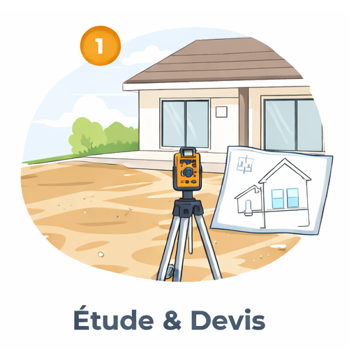 Étape 1 - Étude et devis sur place